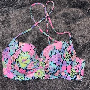 Floral bikini top